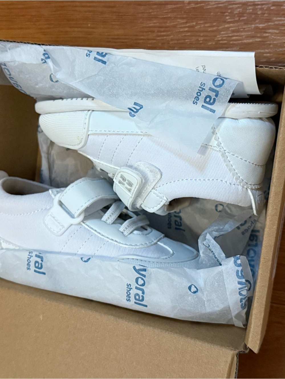 Mayoral White Kids Sneakers with Hook-and-Loop Strap